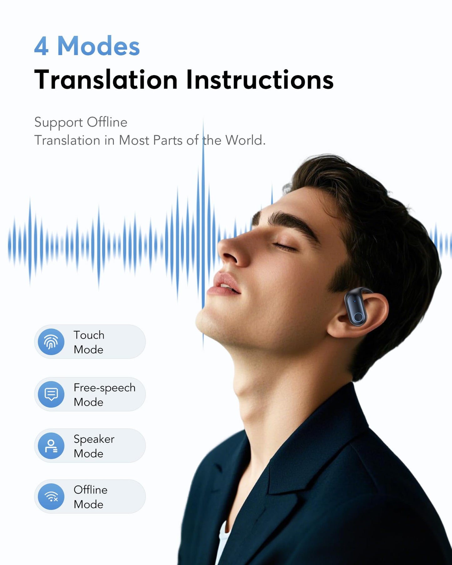 Audífonos Traductores Inglés Español, 3-in-1